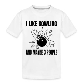 Kegeln Bowling Kegel Bowler Bowlingkugel Geschenk - Kinder Premium Bio T-Shirt - Weiß - Vorne