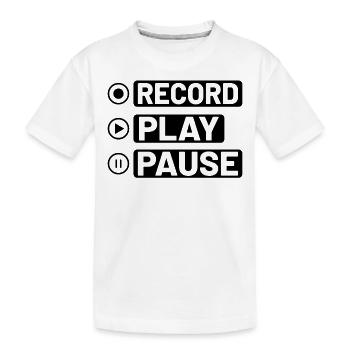 Vinyl Musiker Retro Musik Vinyl Vintage Musizieren - Kinder Premium Bio T-Shirt - Weiß - Vorne