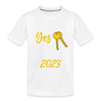 Nous avons dit oui à l’adresse 2023 - T-shirt bio Premium Enfant - blanc - Devant