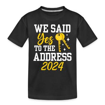 Nous avons dit oui à l’adresse 2024 - T-shirt bio Premium Enfant - noir - Devant