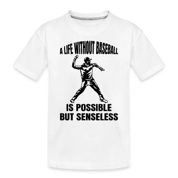 Cadeau de baseball Jeu de baseball Amateurs de baseball - T-shirt bio Premium Enfant - blanc - Devant
