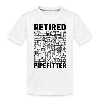 Tuyauteur à la retraite Pipe Wrench Laborer Pipefitters - T-shirt bio Premium Enfant - blanc - Devant