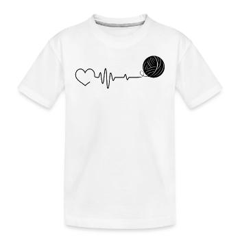 Tricot Tricot Crochet Tricoteur - T-shirt bio Premium Enfant - blanc - Devant