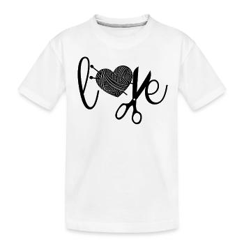 Tricot Tricot Crochet Tricoteur - T-shirt bio Premium Enfant - blanc - Devant