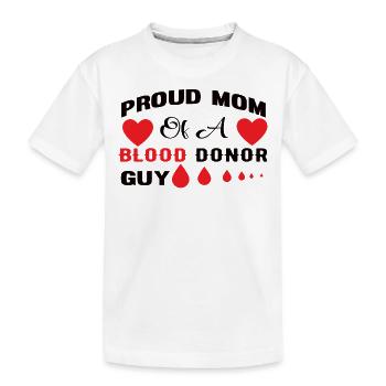 Don de sang Don de sang Donneur de sang Maman fils - T-shirt bio Premium Enfant - blanc - Devant
