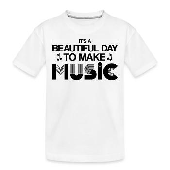 Vinyl Musiker Retro Musik Vinyl Vintage Musizieren - Kinder Premium Bio T-Shirt - Weiß - Vorne