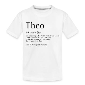 Erzgebirge Theo - Kinder Premium Bio T-Shirt - Weiß - Vorne