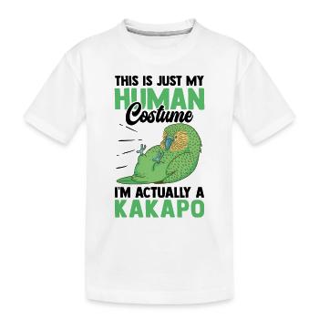 Kakapo juste un costume sans vol kakapo - T-shirt bio Premium Enfant - blanc - Devant