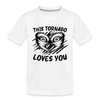 This Tornado Loves Tornadoes Storms Tornado Chaser - Kids' Premium Organic T-Shirt - white - Front