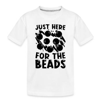 Juste ici pour le perlage Perle Bijoux Perle - T-shirt bio Premium Enfant - blanc - Devant