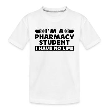 Je suis un étudiant en pharmacie aime pharmacien de médicaments - T-shirt bio Premium Enfant - blanc - Devant