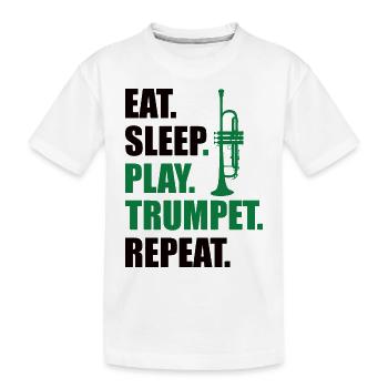 Trompete Orchester Musiker Trompeter Blasmusik - Kinder Premium Bio T-Shirt - Weiß - Vorne