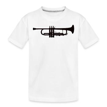 Trompete Orchester Musiker Trompeter Blasmusik - Kinder Premium Bio T-Shirt - Weiß - Vorne