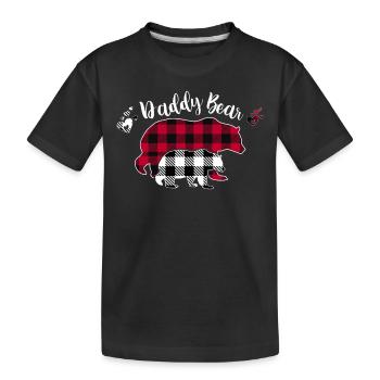 Daddy Bear - Kids' Premium Organic T-Shirt - black - Front