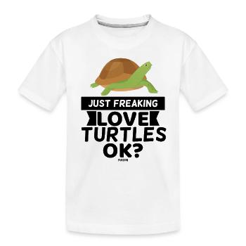 Meeresschildkröte Tierarzt Tierschutz - Kinder Premium Bio T-Shirt - Weiß - Vorne