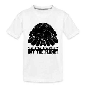 Détruire le patriarcat Sensibilisation Activiste pour le climat - T-shirt bio Premium Enfant - blanc - Devant