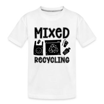 Mixed Recycling Eco Friendly Conservation Recycler - Kids' Premium Organic T-Shirt - white - Front