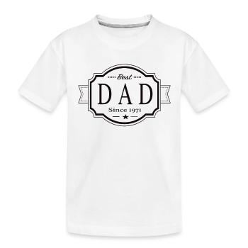 Bester Papa seit 1971 - Kinder Premium Bio T-Shirt - Weiß - Vorne