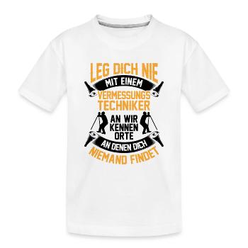 Vermessungstechniker kennen Orte Vermesser - Kinder Premium Bio T-Shirt - Weiß - Vorne