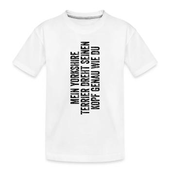 Yorkshire Terrier - Kinder Premium Bio T-Shirt - Weiß - Vorne