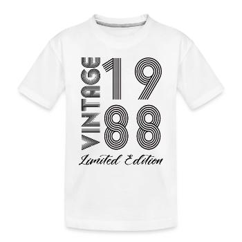Vintage 1988 Vintage Geburtstag Retro Vintage - Kinder Premium Bio T-Shirt - Weiß - Vorne