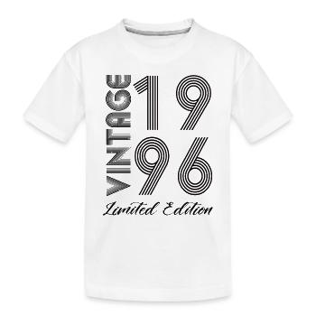 Vintage 1996 Vintage Geburtstag Retro Vintage - Kinder Premium Bio T-Shirt - Weiß - Vorne