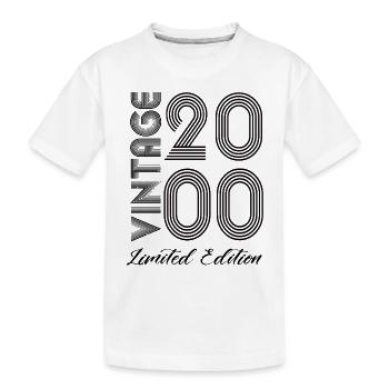 Vintage 2000 Vintage Geburtstag Retro Vintage - Kinder Premium Bio T-Shirt - Weiß - Vorne
