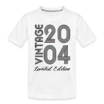 Vintage 2004 Vintage Geburtstag Retro Vintage - Kinder Premium Bio T-Shirt - Weiß - Vorne
