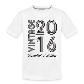 Vintage 2016 Vintage Geburtstag Retro Vintage - Kinder Premium Bio T-Shirt - Weiß - Vorne