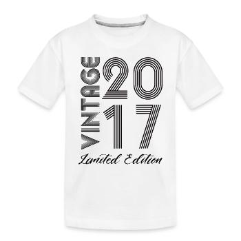 Vintage 2017 Vintage Geburtstag Retro Vintage - Kinder Premium Bio T-Shirt - Weiß - Vorne