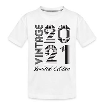 Vintage 2021 Vintage Geburtstag Retro Vintage - Kinder Premium Bio T-Shirt - Weiß - Vorne