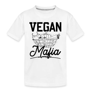 Vegan Mafia - Kinder Premium Bio T-Shirt - Weiß - Vorne