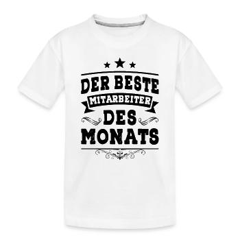 Mitarbeiter des Monats - Kinder Premium Bio T-Shirt - Weiß - Vorne