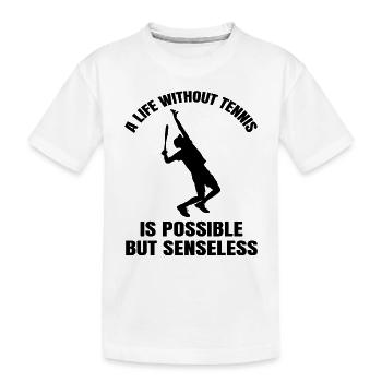 tennis club tennis tennis racket tennis player - Kids' Premium Organic T-Shirt - white - Front