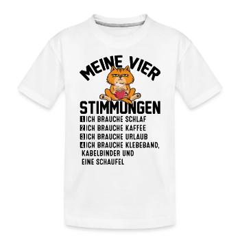 Meine Vier Stimmungen - Kinder Premium Bio T-Shirt - Weiß - Vorne