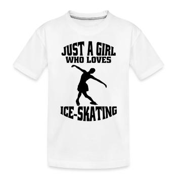 Patinage artistique Patinage sur glace Patinage artistique - T-shirt bio Premium Enfant - blanc - Devant