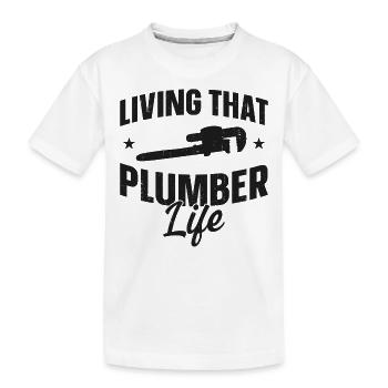 Plomberie plombier Vintage Living - T-shirt bio Premium Enfant - blanc - Devant