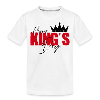 Happy king's day. Fête des rois. Roi pour un jour. - T-shirt bio Premium Enfant - blanc - Devant