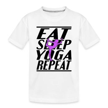 Alimentation Sommeil Yoga - T-shirt bio Premium Enfant - blanc - Devant