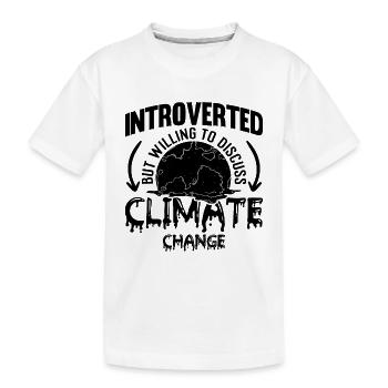 Activiste pour le climat introverti mais volontaire - T-shirt bio Premium Enfant - blanc - Devant