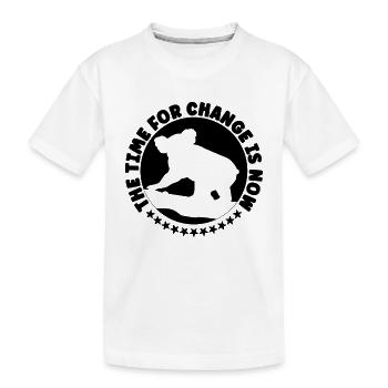 Le temps du défenseur de l’environnement climatique rétro - T-shirt bio Premium Enfant - blanc - Devant