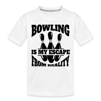 Bowling Kegel Geschenk Bowlingkugel Bowler Kegeln - Kinder Premium Bio T-Shirt - Weiß - Vorne