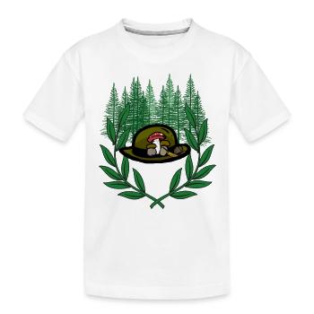 Wald Naturliebhaber Wandern Wanderung Lorbeer - Kinder Premium Bio T-Shirt - Weiß - Vorne