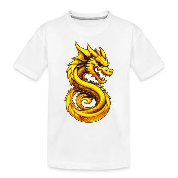 Asie Japon Chine Dragon - T-shirt bio Premium Enfant - blanc - Devant