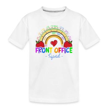 Front Office Squad - Administration administrative de l’école - T-shirt bio Premium Enfant - blanc - Devant