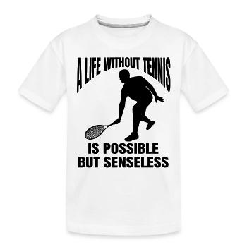 Tennis club Tennis rackets Tennis tennis players - Kids' Premium Organic T-Shirt - white - Front