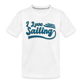 J’adore la voile - T-shirt bio Premium Enfant - blanc - Devant