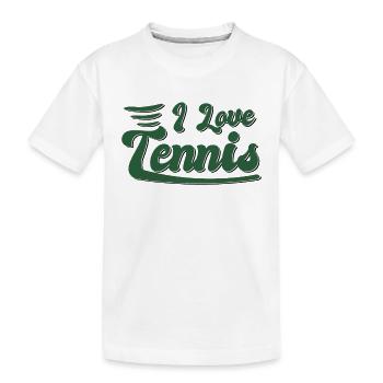 Ich liebe Tennis - Kinder Premium Bio T-Shirt - Weiß - Vorne
