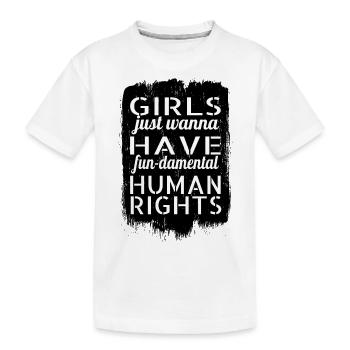 blague présente des militants cool bday droits de l’homme - T-shirt bio Premium Enfant - blanc - Devant