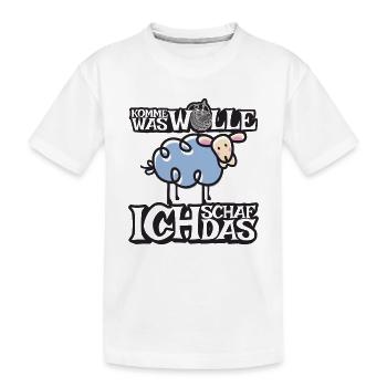 Komme was Wolle ich Schaf das - Kinder Premium Bio T-Shirt - Weiß - Vorne